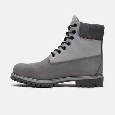 Timberland Medium Grey Nubuck 6-Inch Premium Boots