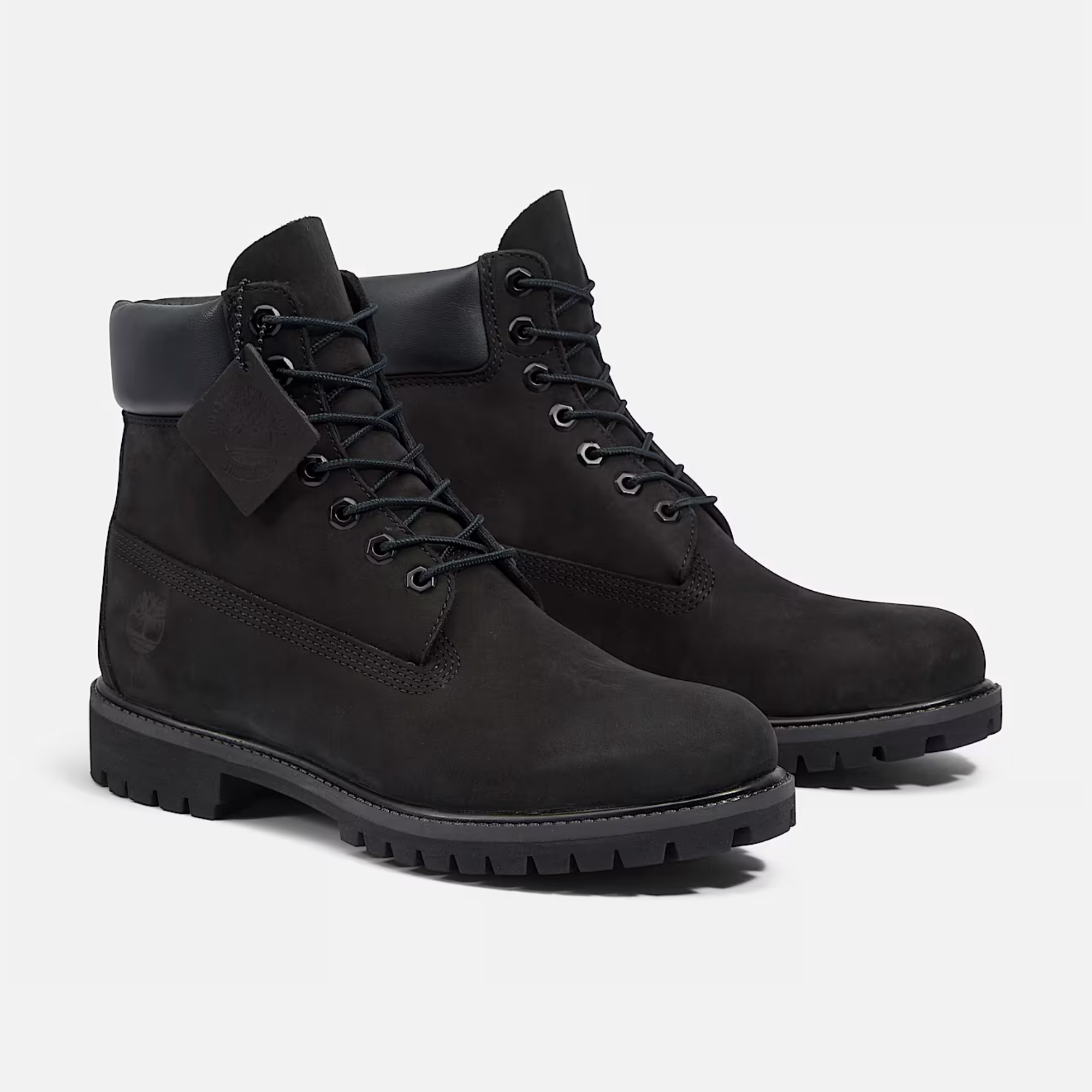 Timberland Premium 6-Inch Waterproof Black Nubuck Boots