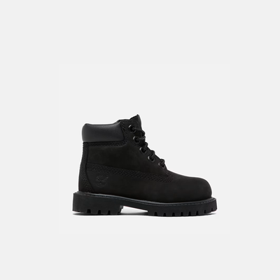 Timberland Kids' 6-Inch Waterproof Black Nubuck Boots (TD)