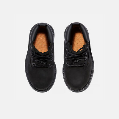 Timberland Kids' 6-Inch Waterproof Black Nubuck Boots (TD)
