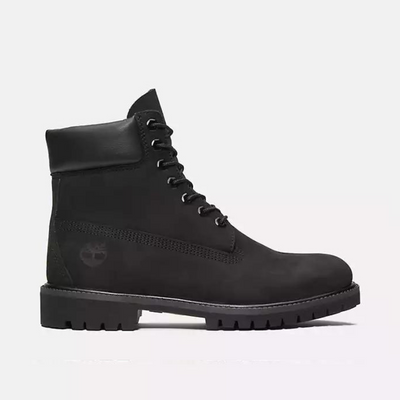 Timberland Mens 6-inch Premium Black Nubuck Boot