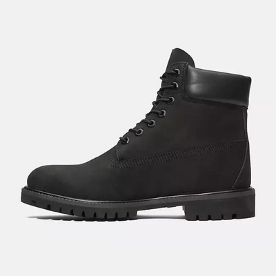 Timberland Mens 6-inch Premium Black Nubuck Boot