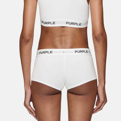 Purple Brand Women's White Boy Short