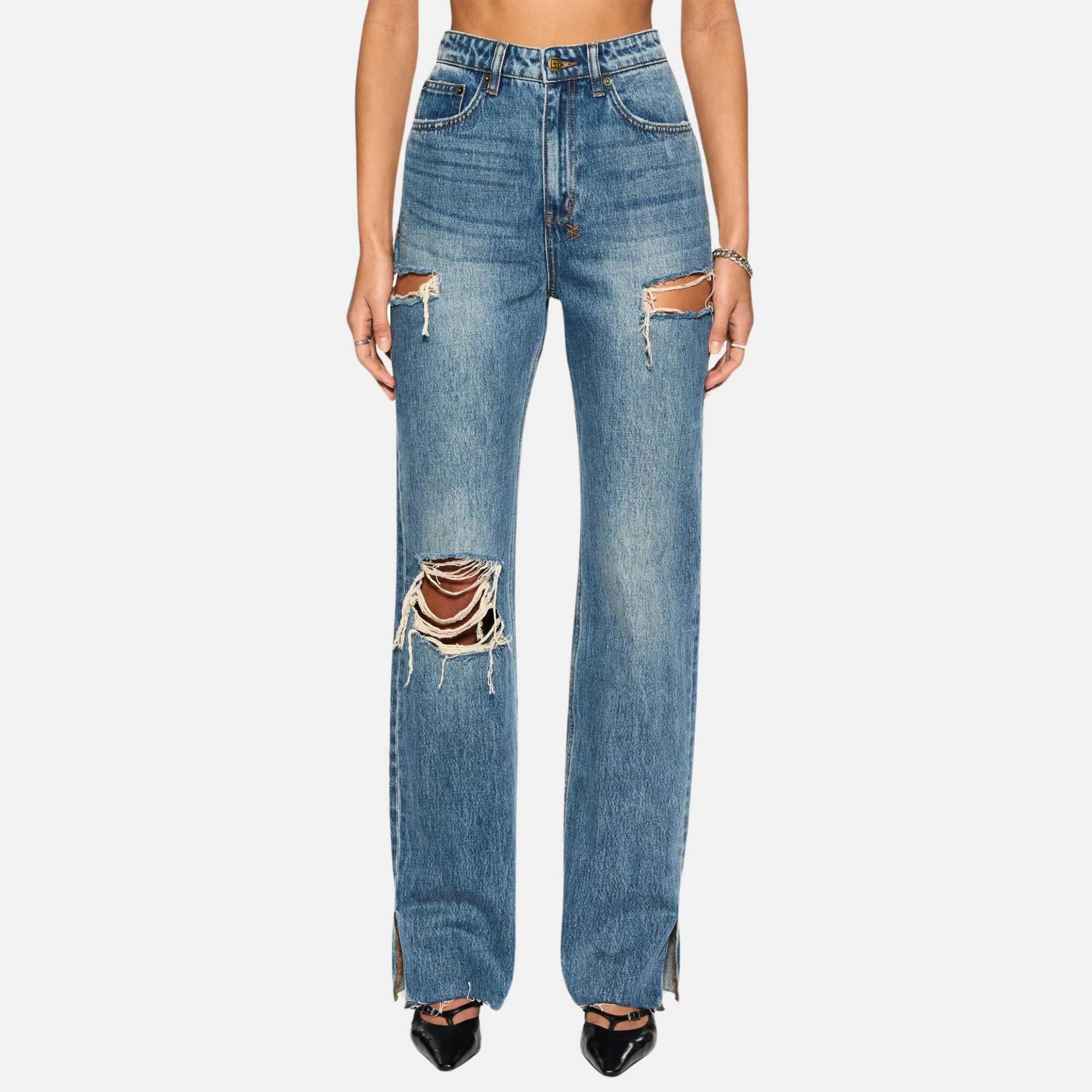 Ksubi Women's Playback Aged Kut Out Jeans