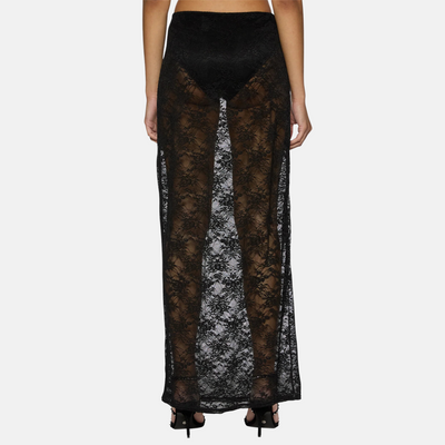 Ksubi Women's Veneda Slip Skirt Black Lace