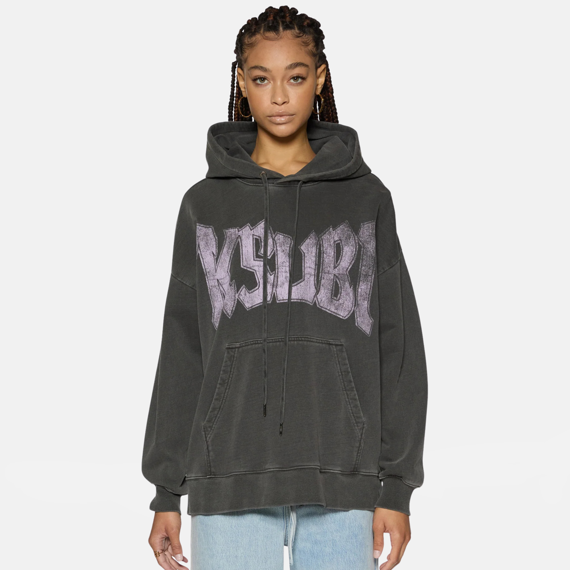 Ksubi Women's World Tour Oh G Hoodie Charcoal