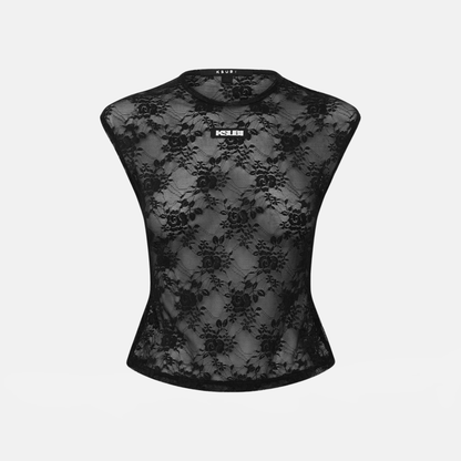 Ksubi Women's Slim T-Shirt Black Lace