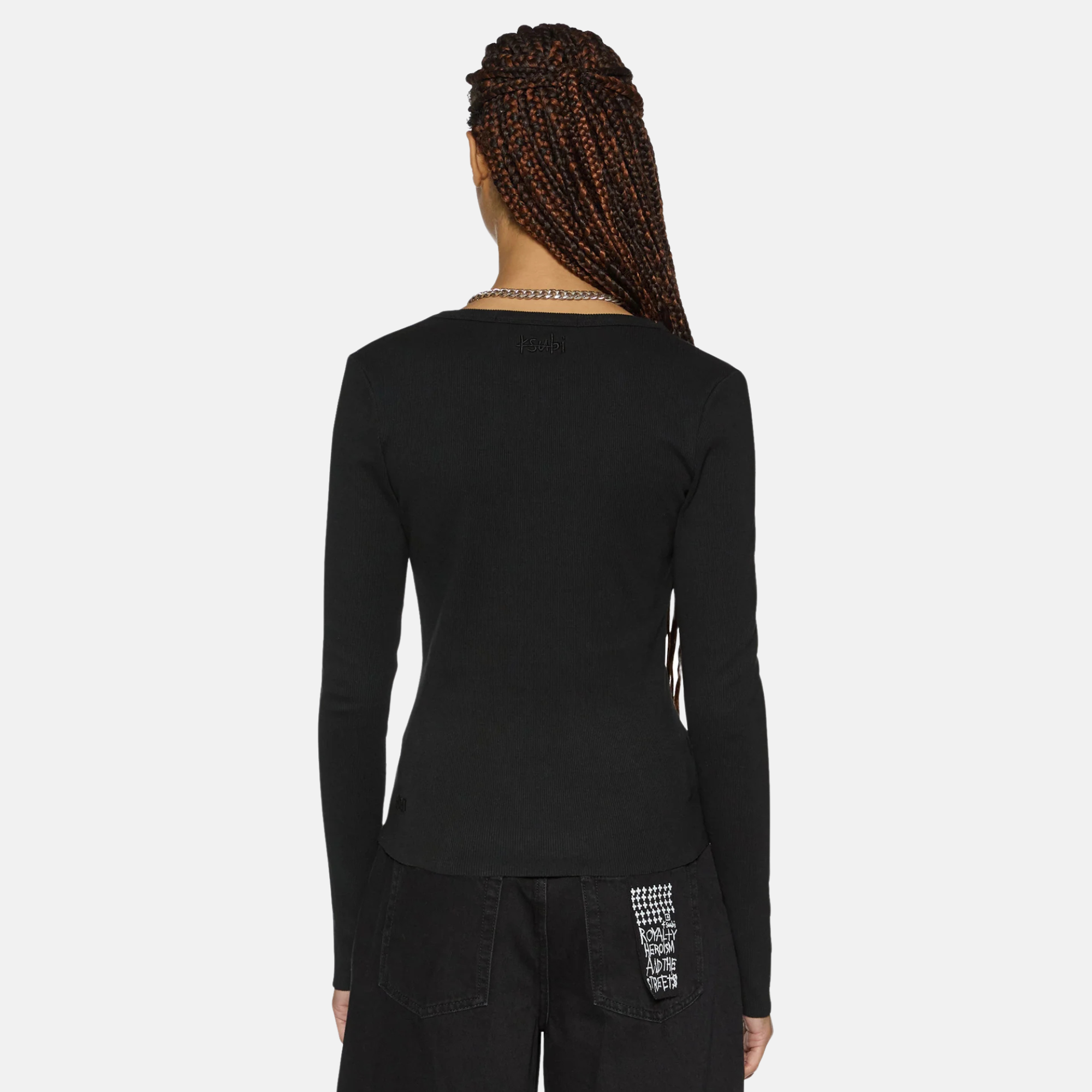 Ksubi Women's Rework Long Sleeve Top Black