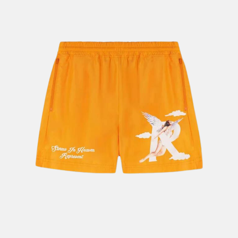 Represent Storms In Heaven Neon Orange Shorts