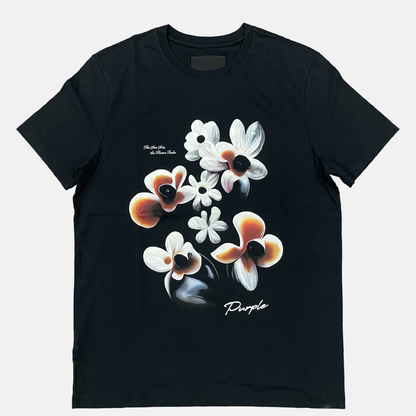 Purple Brand Black Label 'Flowers' T-Shirt