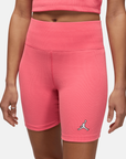Air Jordan Women's Ribbed Pink Bike Shorts