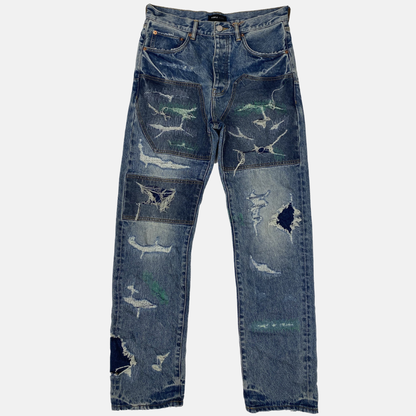 Purple Brand Full Repair Relaxed Jeans