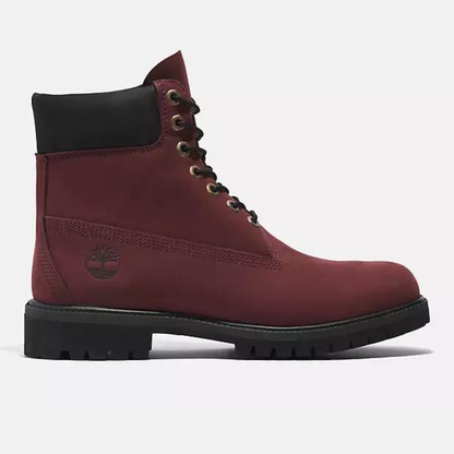 Timberland Premium 6-Inch Waterproof Burgundy Boots