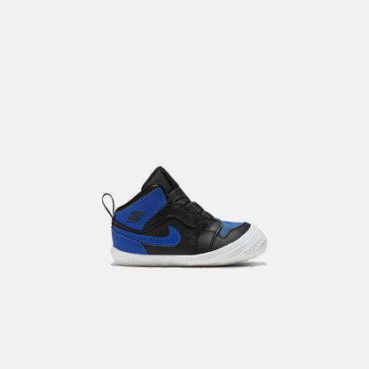 Air Jordan 1 Black and Blue Crib Bootie