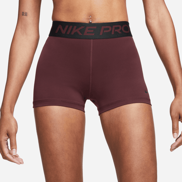Nike Pro Women's Burgundy Red 3-Inch Shorts