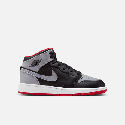 Air Jordan Big Kids' 1 Mid Black Cement (GS)