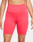Nike Dri-FIT One Women's Pink High-Waisted 7-Inch Biker Shorts