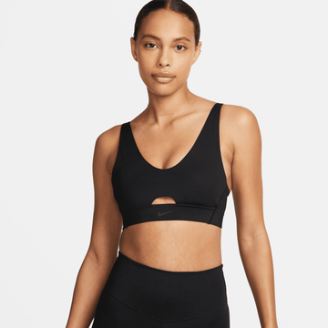 Nike Women's Indy Plunge Cutout Black Medium-Support Padded Sports Bra