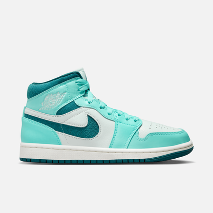 Air Jordan Women's 1 Mid Teal Chenille