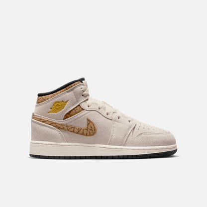 Air Jordan 1 Mid Brown Elephant (GS)