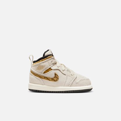 Air Jordan Kids' 1 Mid SE Brown Elephant (TD)