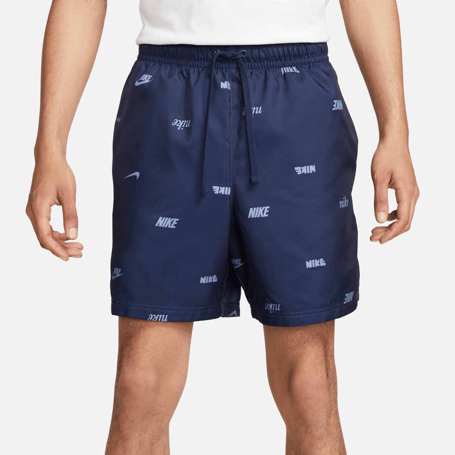 Nike Club Blue Woven Allover Print Flow Shorts