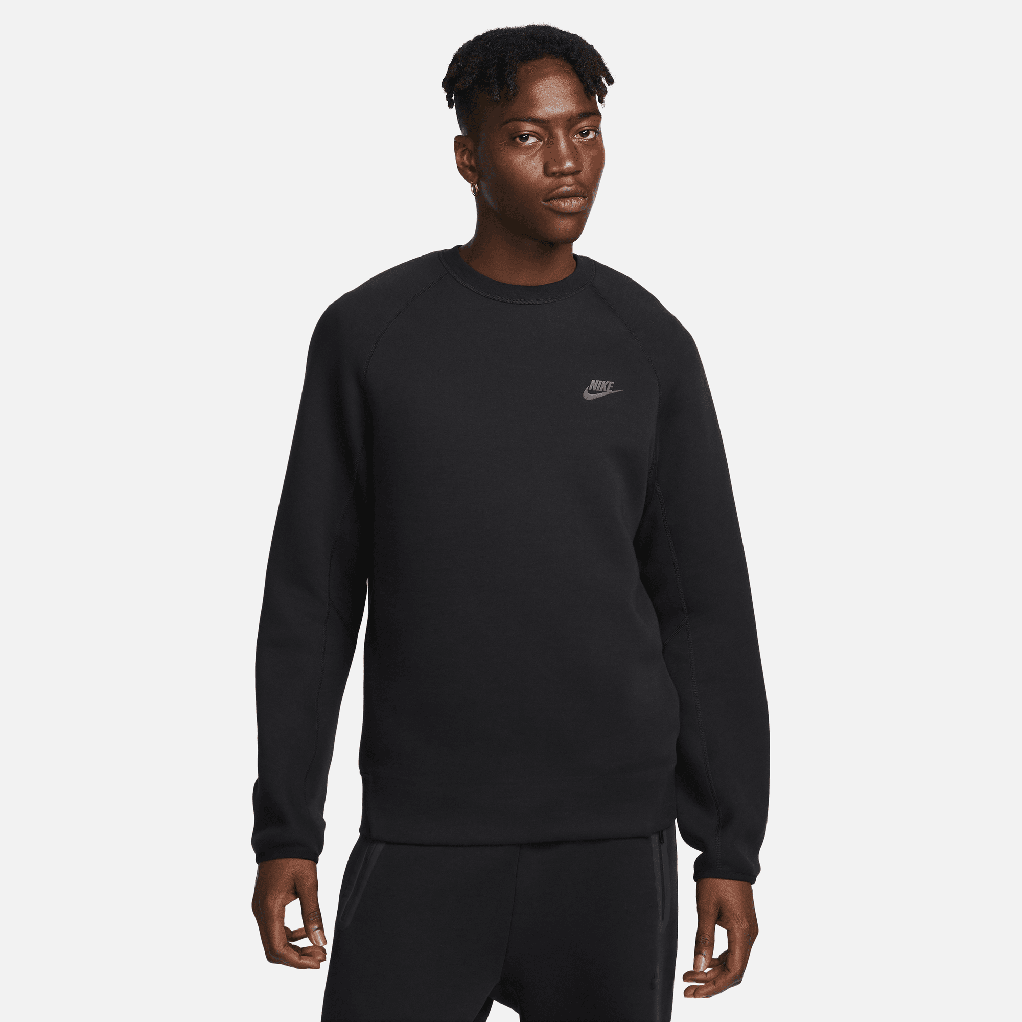 Nike Sportswear Tech Fleece Black Crewneck Sweatshirt