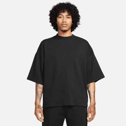 Nike Sportswear Tech Fleece Reimagined Black Oversized Short-Sleeve Sweatshirt