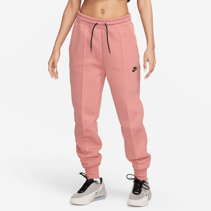 Nike Sportswear Women's Tech Fleece Red Mid Rise Joggers