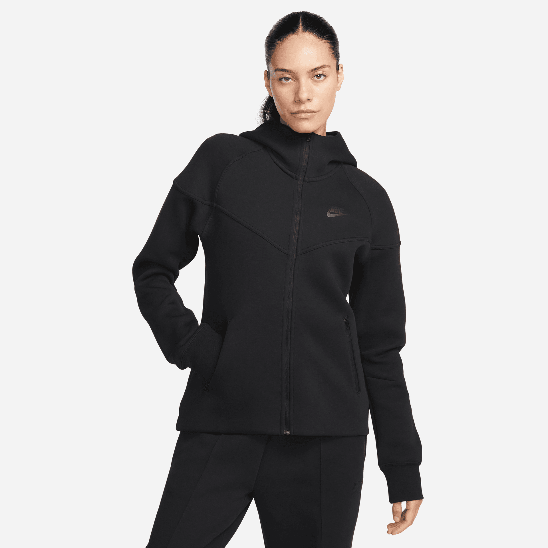 Nike Sportswear Tech Fleece Windrunner Women's Black Full-Zip Nike Sportswear Tech Fleece Windrunner Women's Black Full-Zip