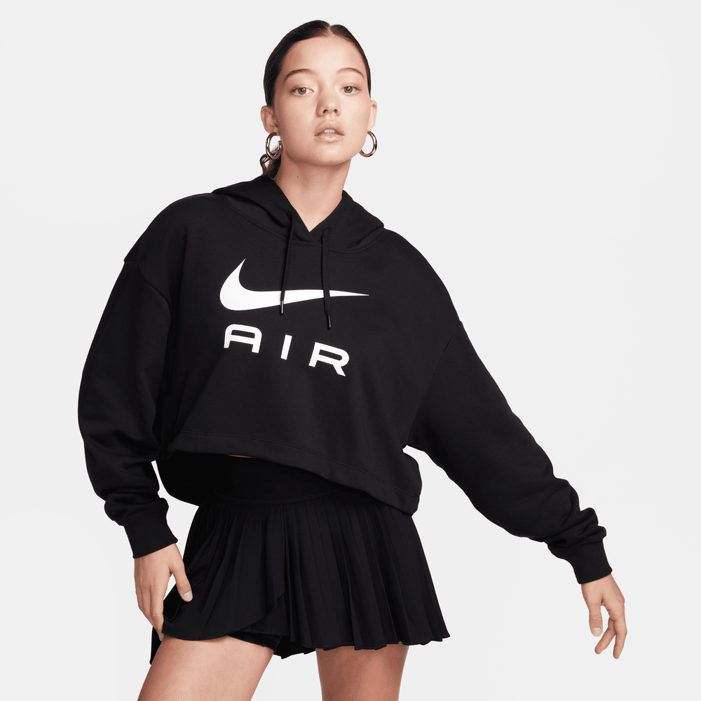 Nike Sportswear Air Women's Black Oversized Fleece Pullover Hoodie