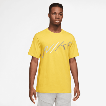 Nike Sportswear Club Yellow Embroidered Graphic T-Shirt