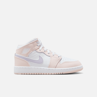 Air Jordan Big Kids' 1 Mid Pink Wash (GS)