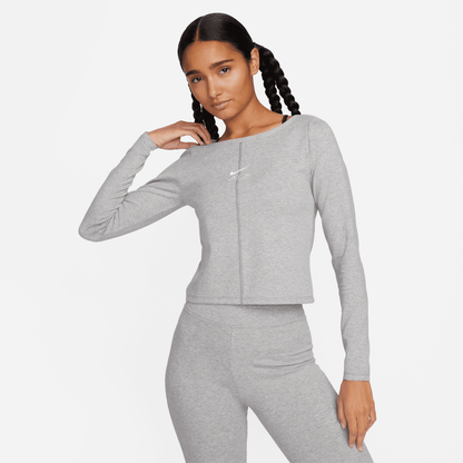 Nike Air Women's Dark Grey Heather Long-Sleeve Top