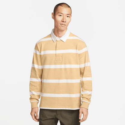 Nike Life Sesame Striped Heavyweight Rugby Shirt