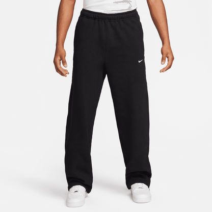 Nike Solo Swoosh Black Open Hem Fleece Pants