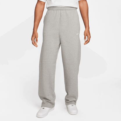 Nike Solo Swoosh Heather Grey Fleece Pants