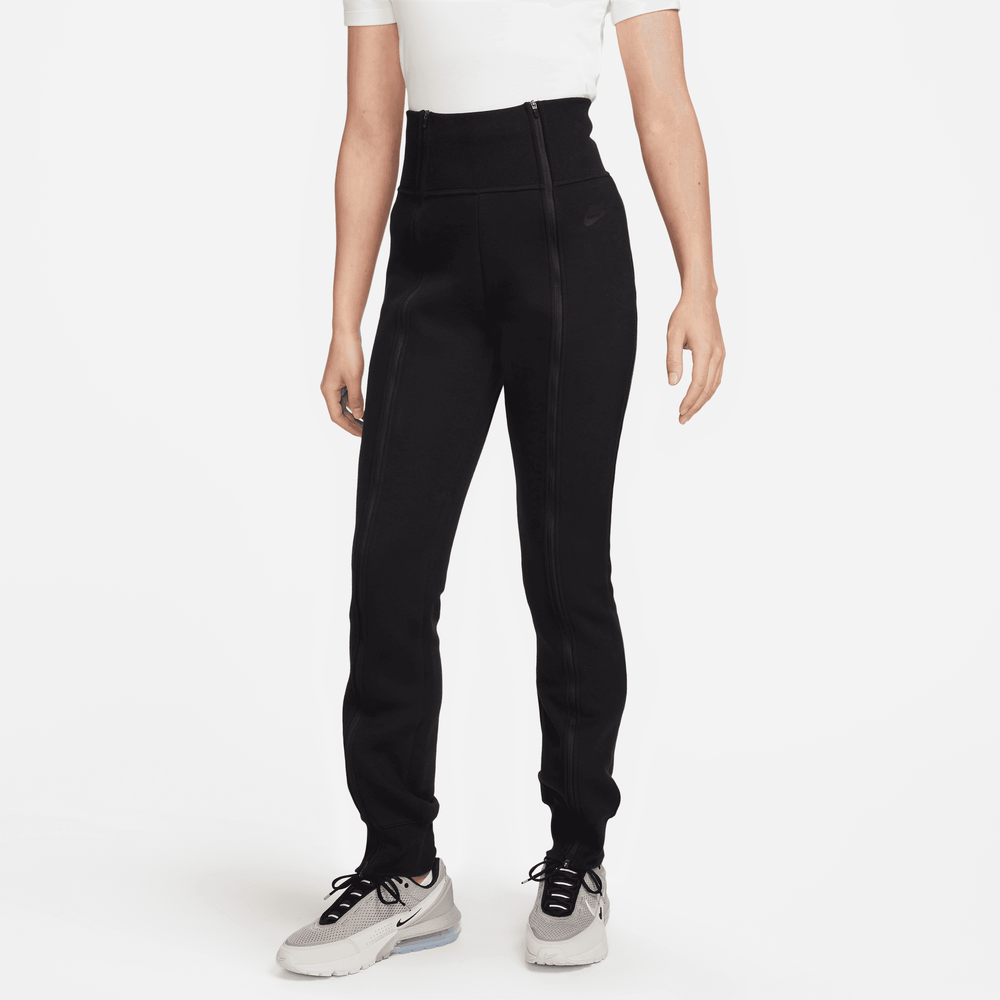 Nike Sportswear Women's High-Waisted Black Slim Zip Tech Fleece Pants