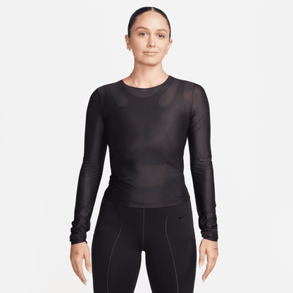 Nike Women's FutureMove Black Dri-FIT Long-Sleeve Sheer Top