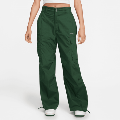 Nike Sportswear Women's Green Oversized High-Waisted Pants