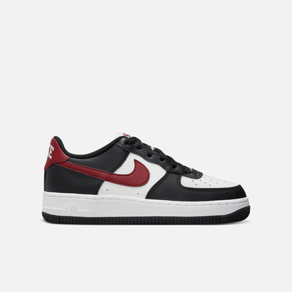 Nike Air Force 1 Black Dark Team Red Size 6 Kids