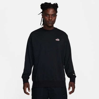 Nike Sportswear Black French Terry Crew-Neck Sweatshirt