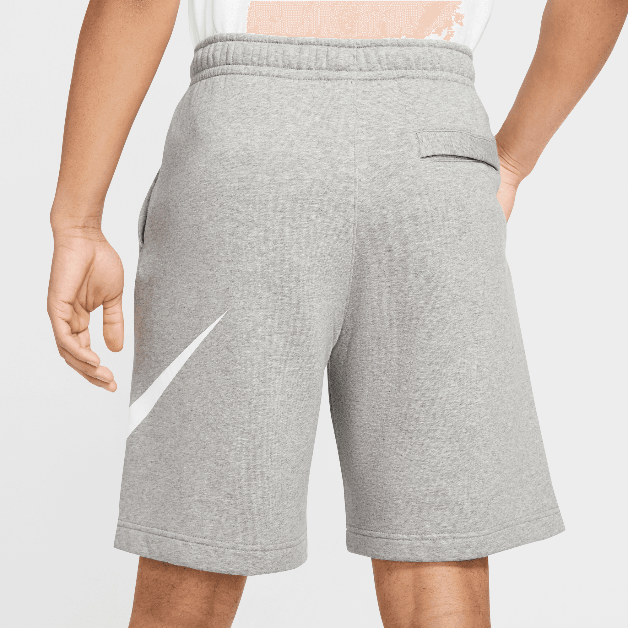 Nike Swoosh Grey Fleece Shorts Puffer Reds