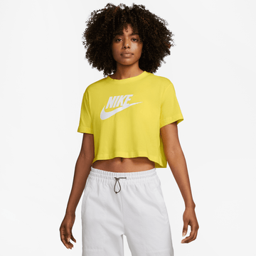 Nike Sportswear Essential Women's Yellow Cropped Logo T-Shirt
