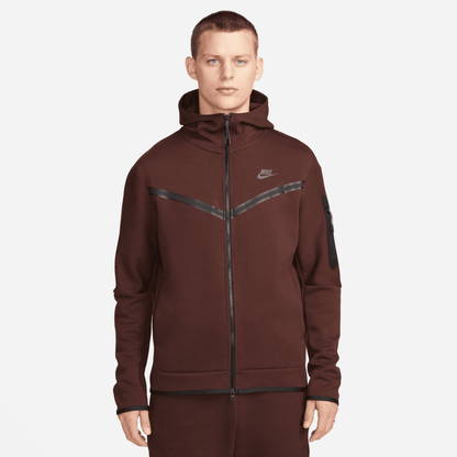 Nike Sportswear Tech Fleece Brown Full-Zip Hoodie