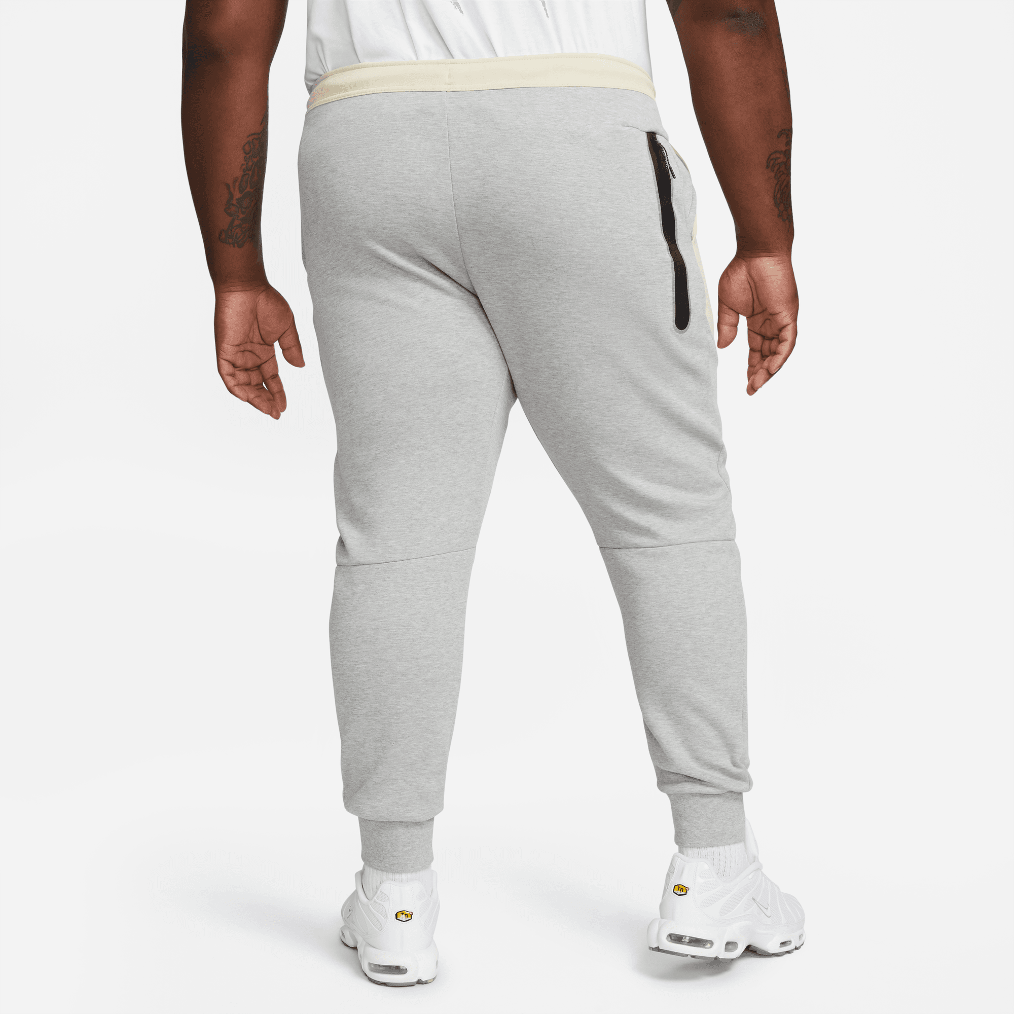 Nike Sportswear Tech Fleece Grey Colorblock Joggers - Puffer Reds