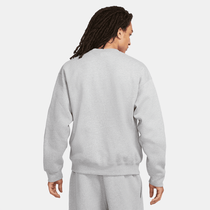 Nike Solo Swoosh Grey Fleece Crew