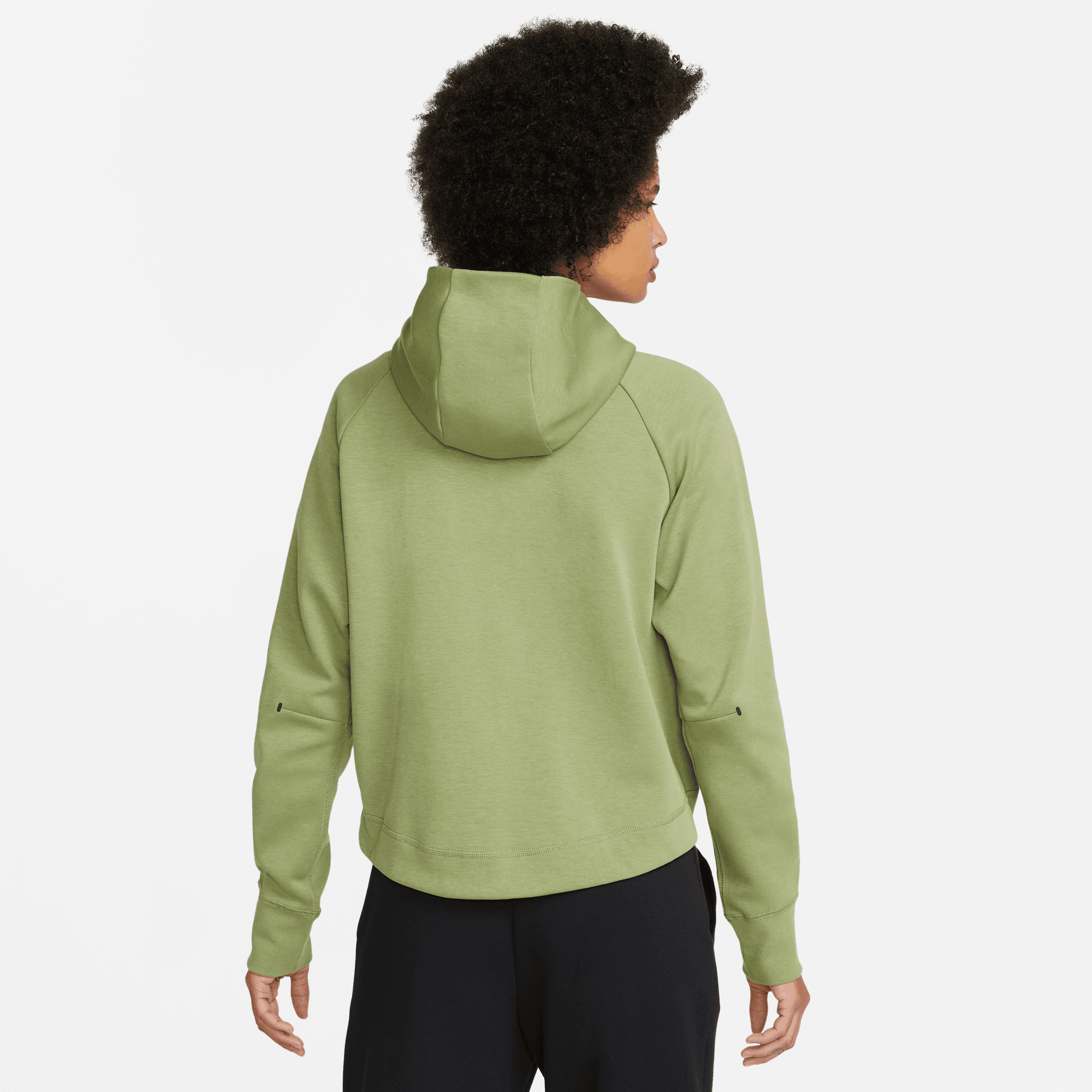 Nike Sportswear Full Zip Hoodie Tech Fleece Cotton Green Olive