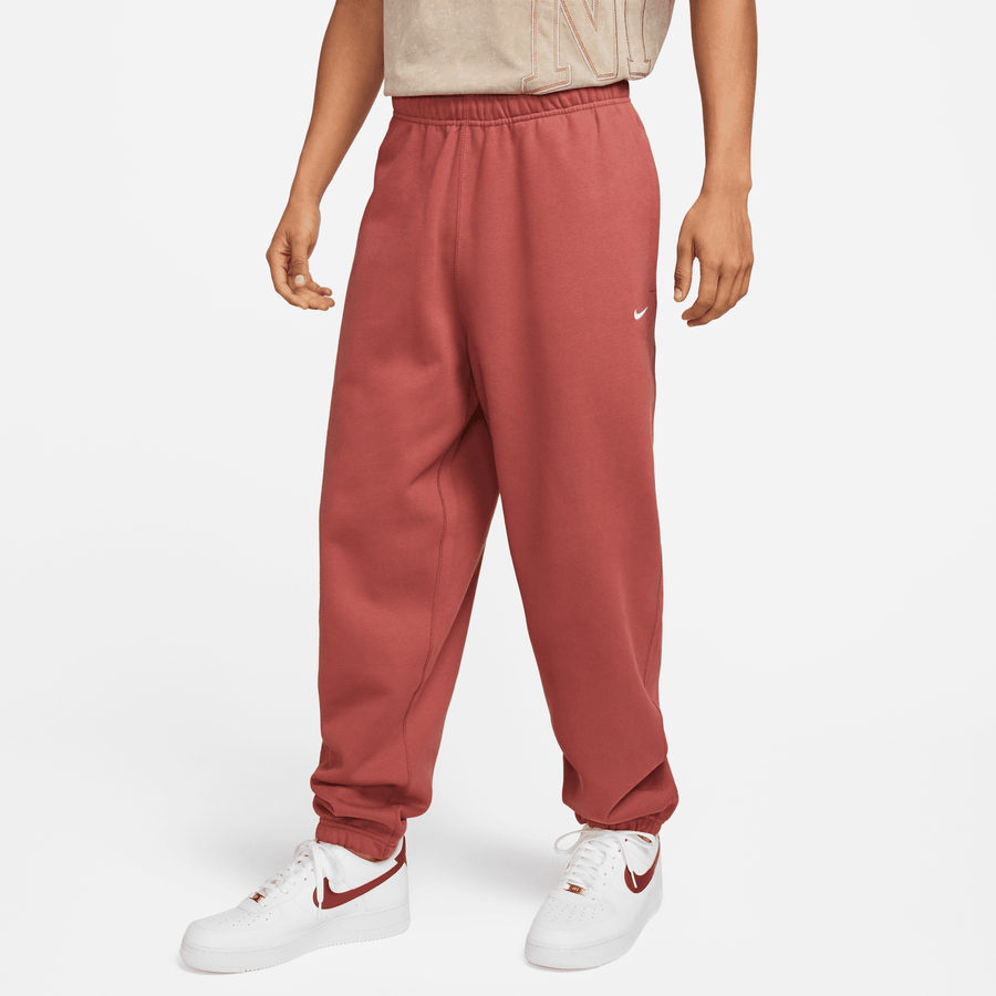 Nike Solo Swoosh Red Fleece Pants