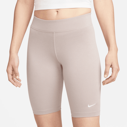 Nike Women's Sportswear Essential Brown Mid-Rise Biker Shorts